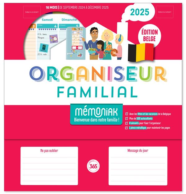 Mémoniak : organiseur familial spécial Belgique (édition 2025) - flash vidéo