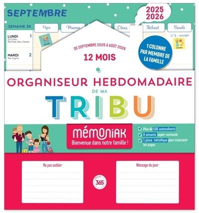 Mémoniak : Organiseur hebdomadaire de ma tribu par colonne (édition 2025/2026)