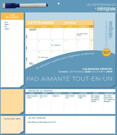 Mémoniak : Pad mensuel tout-en-un : De septembre à décembre (édition 2025/2026)