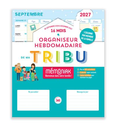 Mémoniak : Organiseur hebdomadaire de ma tribu : De septembre à décembre (édition 2026/2027)