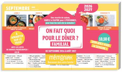 Bloc on fait quoi pour le diner ? De septembre à août (édition 2026/2027)