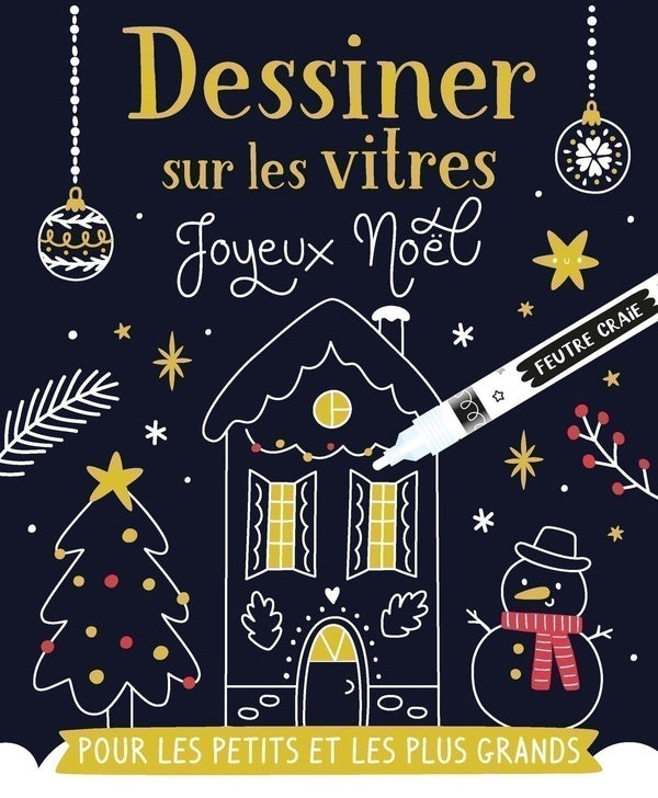 Dessiner sur les vitres : joyeux noël - flash vidéo
