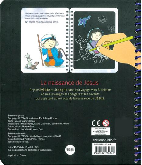 La naissance de Jésus : Une histoire de la Bible à gratter