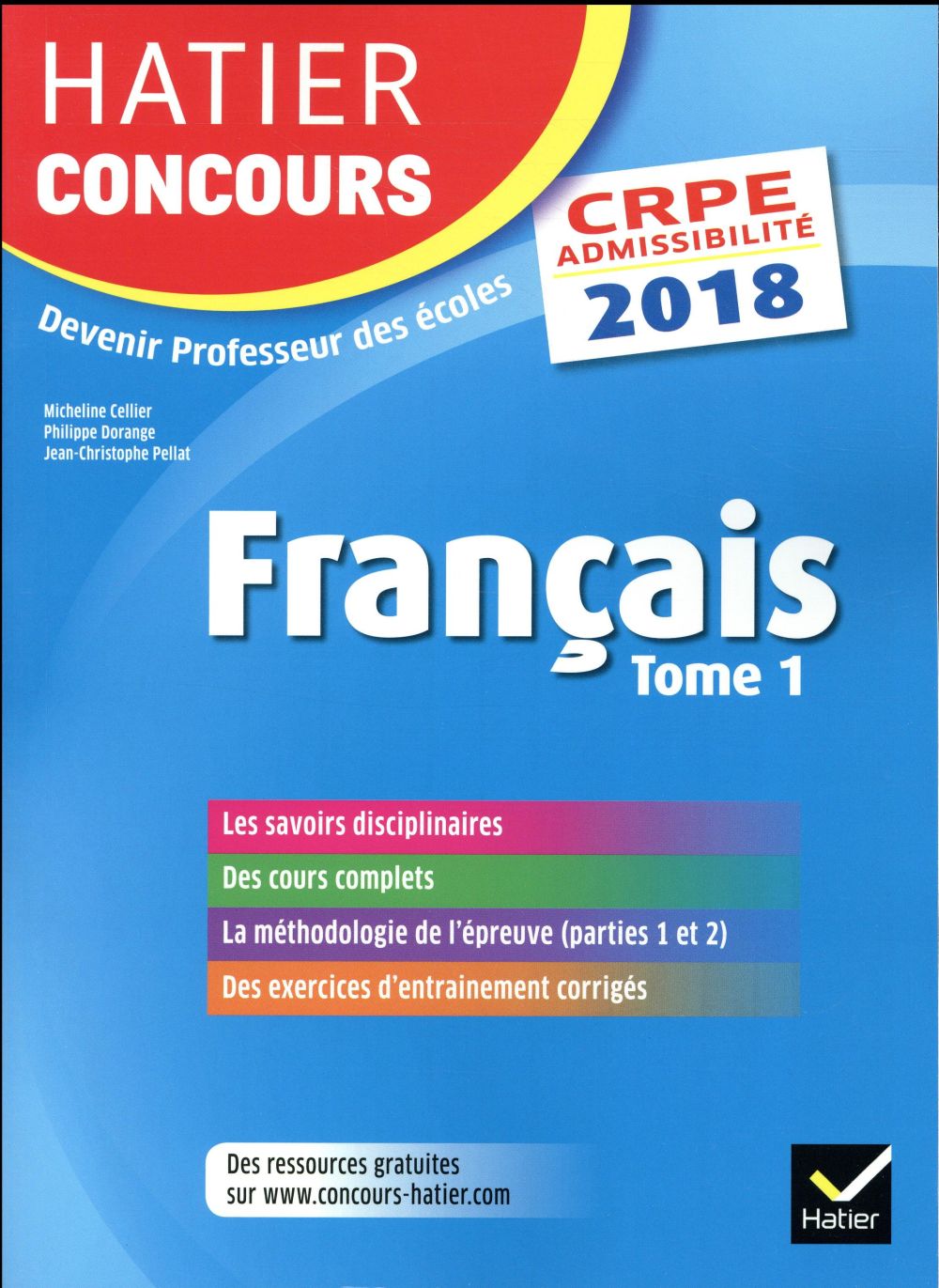 CRPE français tome 1; épreuve écrite d'admissibilité (édition 2018)