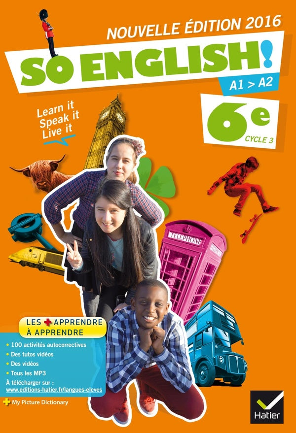 SO ENGLISH! : anglais ; 6ème ; manuel de l'élève (édition 2016)