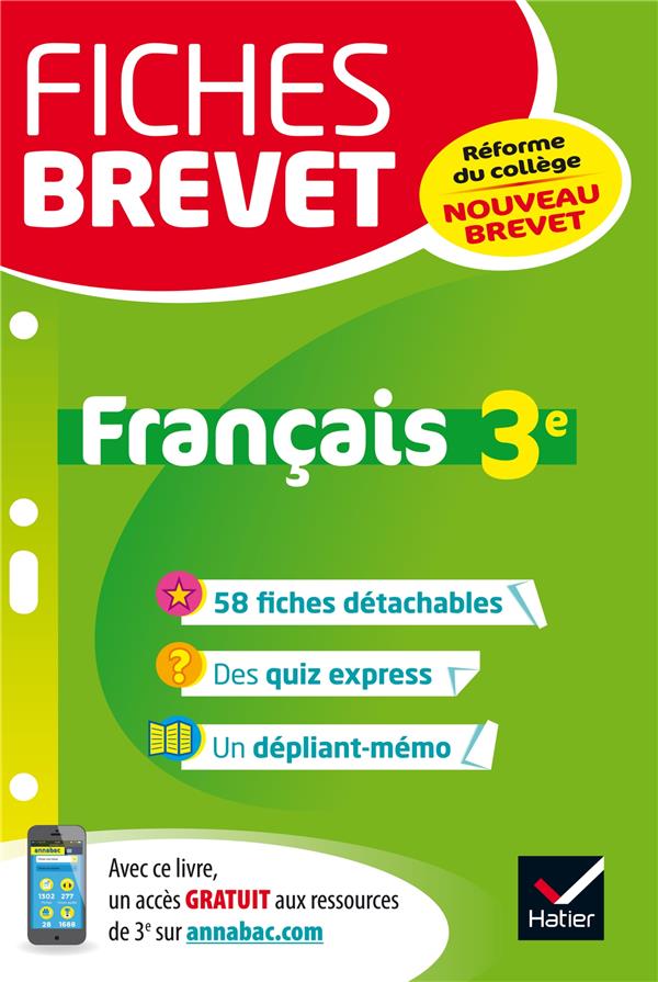 Fiches brevet : français ; 3e