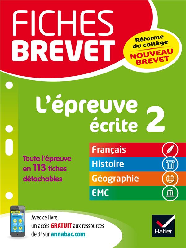Fiches brevet : l'épreuve écrite 2