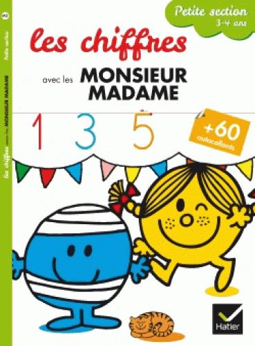 Les chiffres avec les Monsieur Madame ; petite section ; 3/4 ans