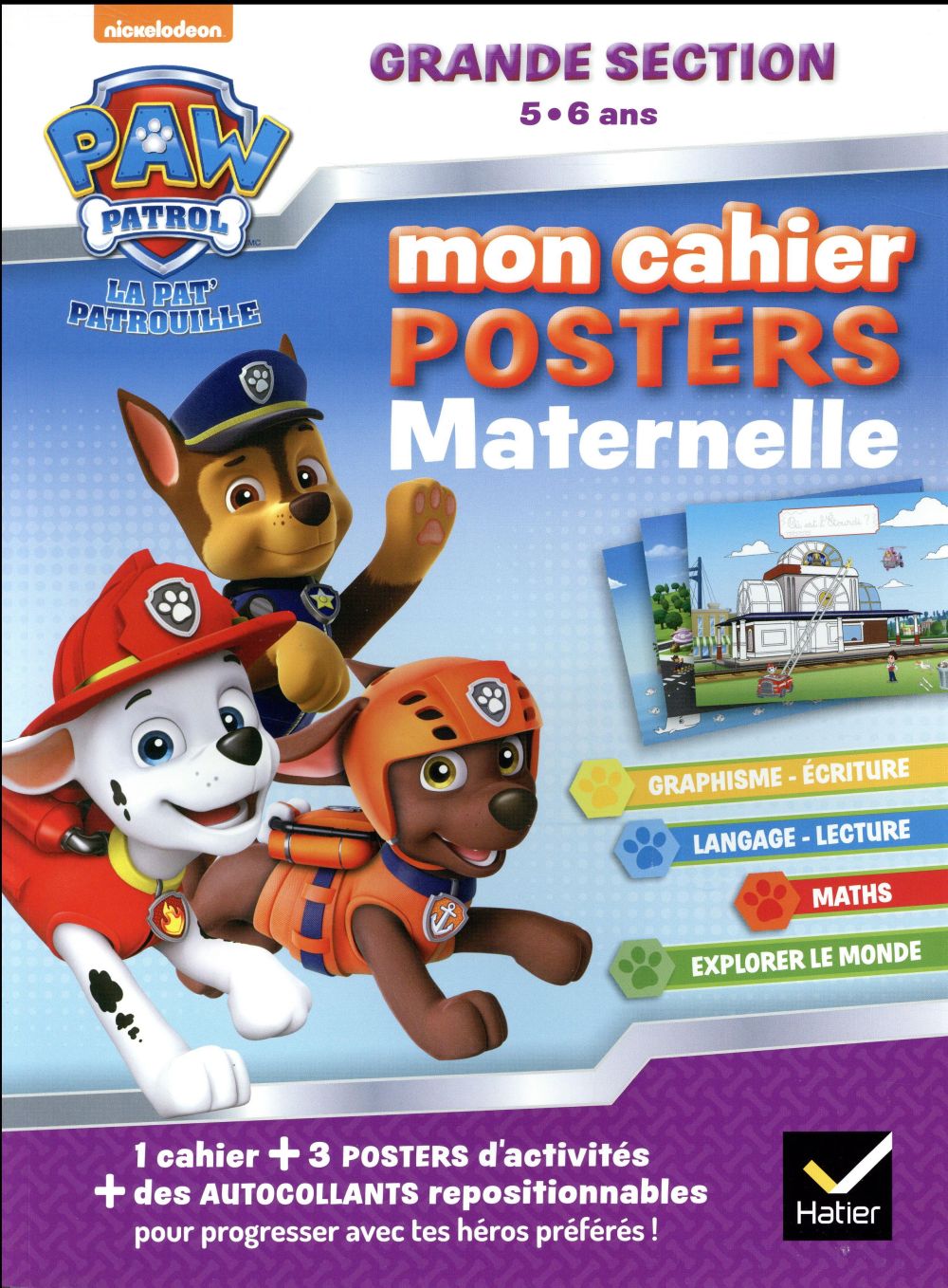 Mon cahier posters maternelle : la Pat'Patrouille ; grande section