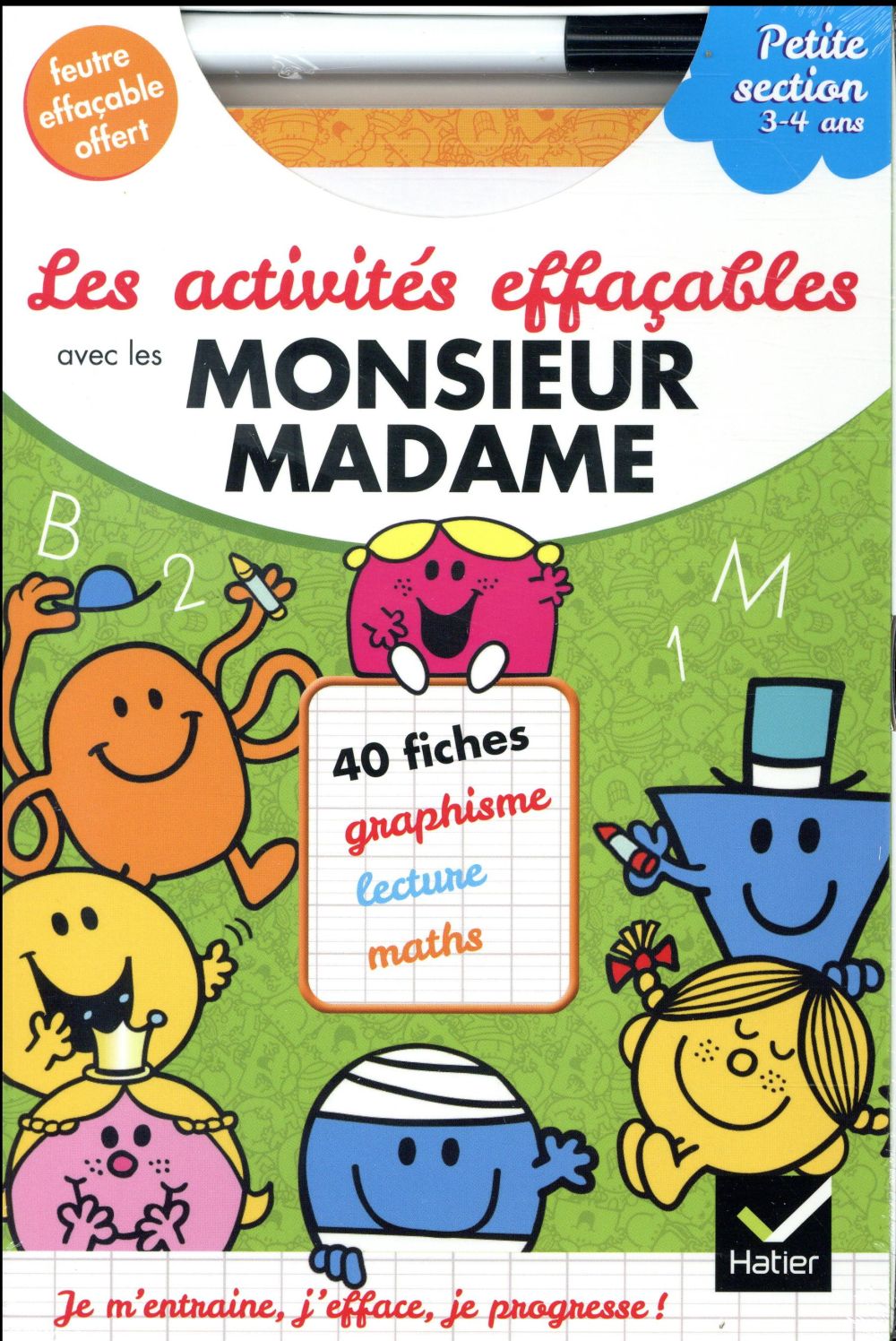 Les activités effaçables avec les Monsieur Madame ; petite section ; 3/4 ans