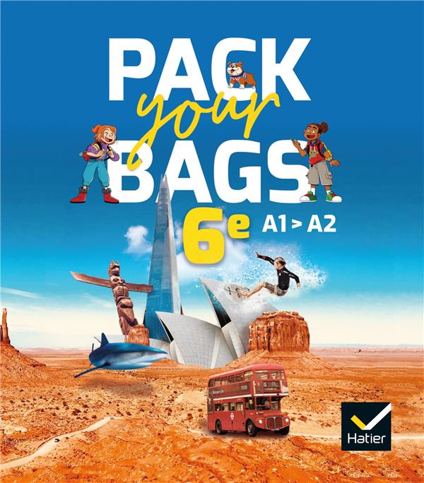 Pack your Bags : anglais ; 6e ; clé USB classe ; A1>A2 (édition 2021)
