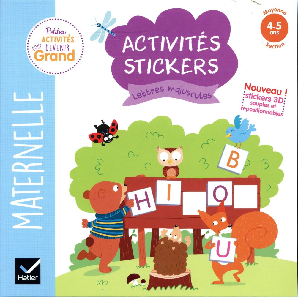 Activités stickers ; lettres majuscules ; MS