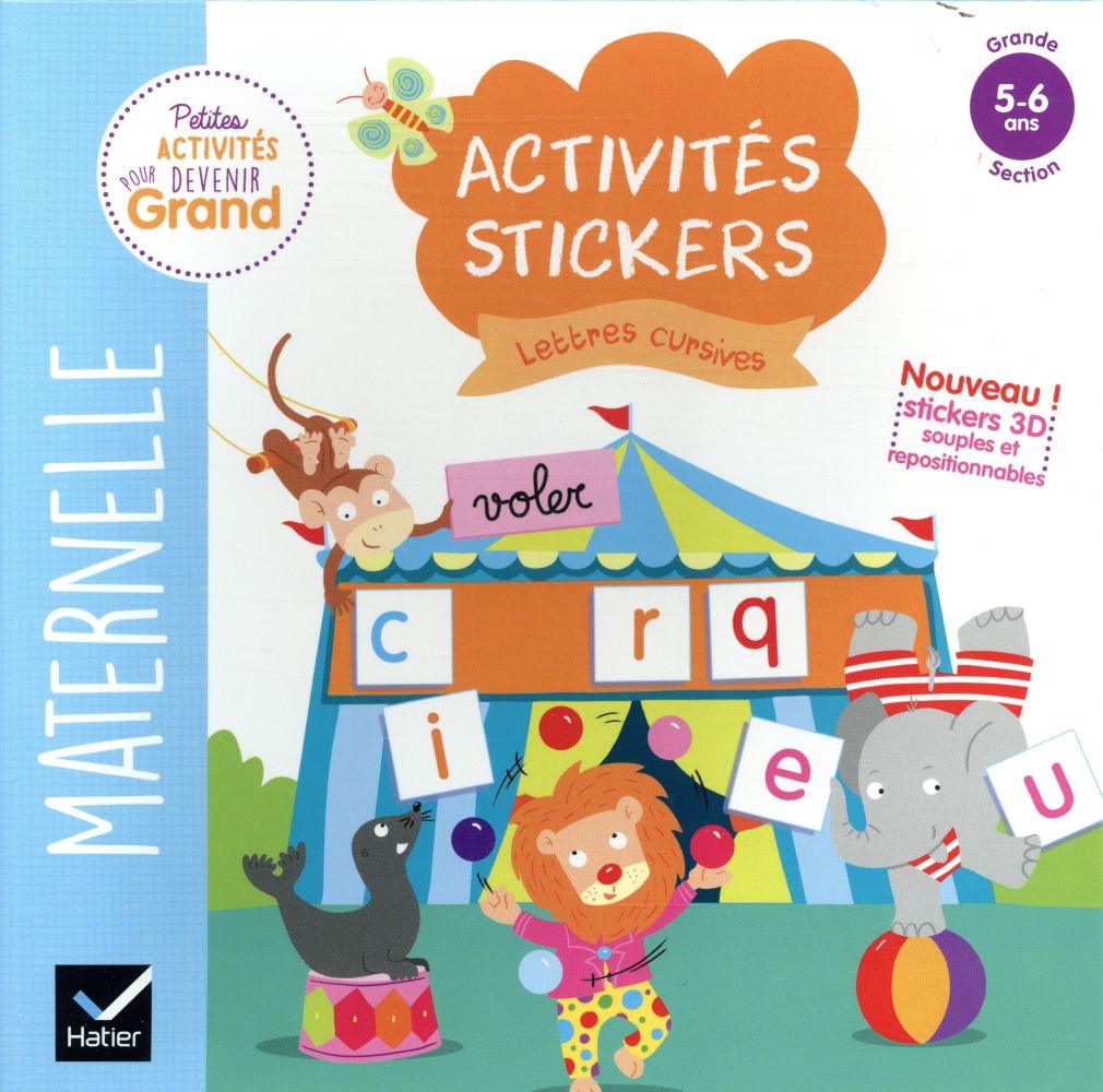 Activités stickers ; lettres cursives ; GS