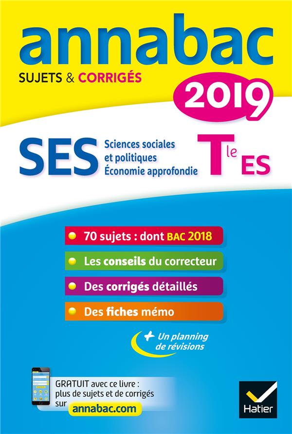 Annabac : SES ; terminale S spécifique & spécialités (édition 2019)