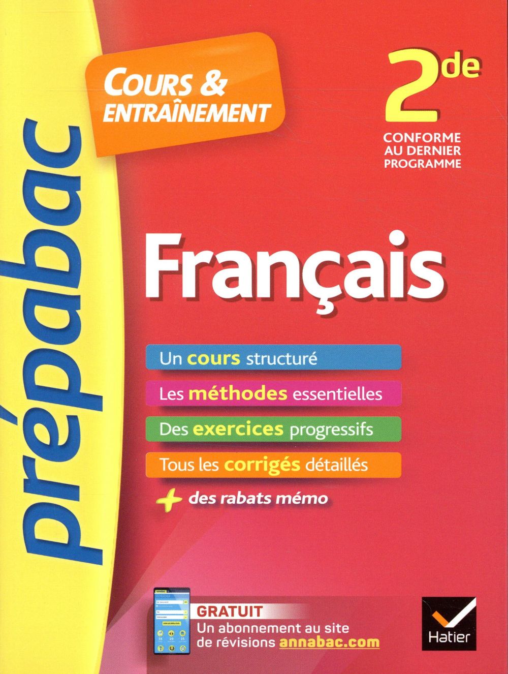 Prépabac cours & entraînement : français ; 2de (édition 2019)
