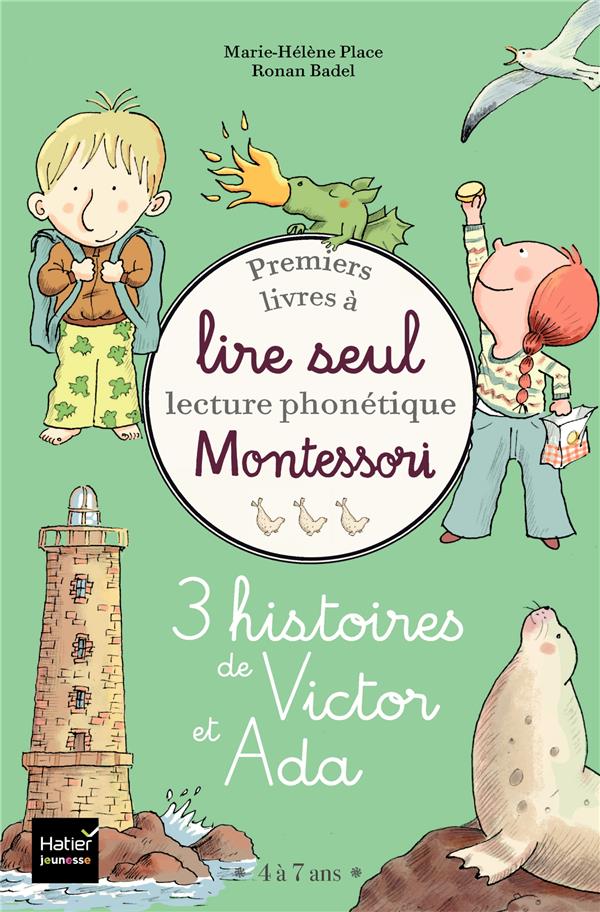 Coffret premiers livres à lire seul ; 3 histoires de Victor et Ada - niveau 3 + pédagogie Montessori