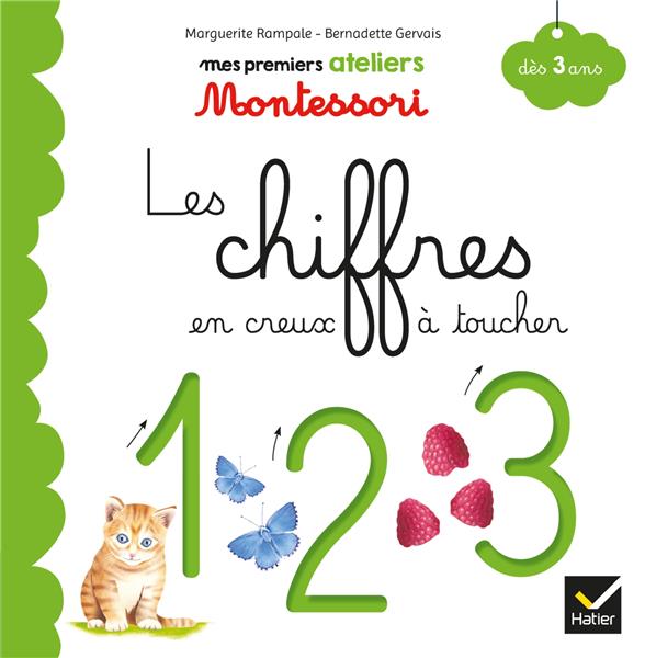 Mes premiers ateliers Montessori : les chiffres en creux à toucher