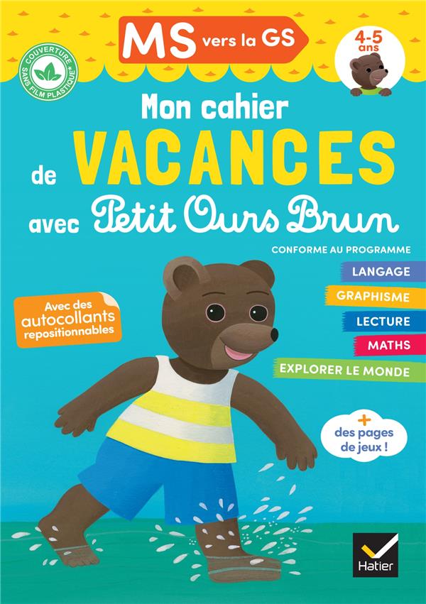 Mon cahier de vacances avec Petit Ours Brun ; MS vers la GS