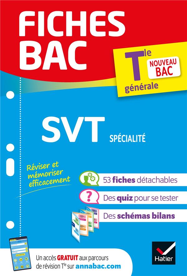 Fiches bac : SVT spécialité ; terminale