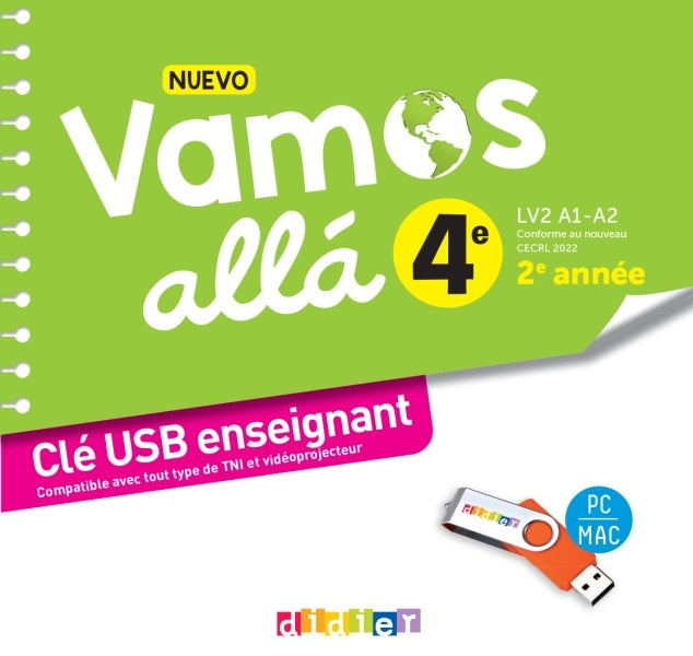 Nuevo vamos allá : espagnol ; 4e ; clé USB enseignant
