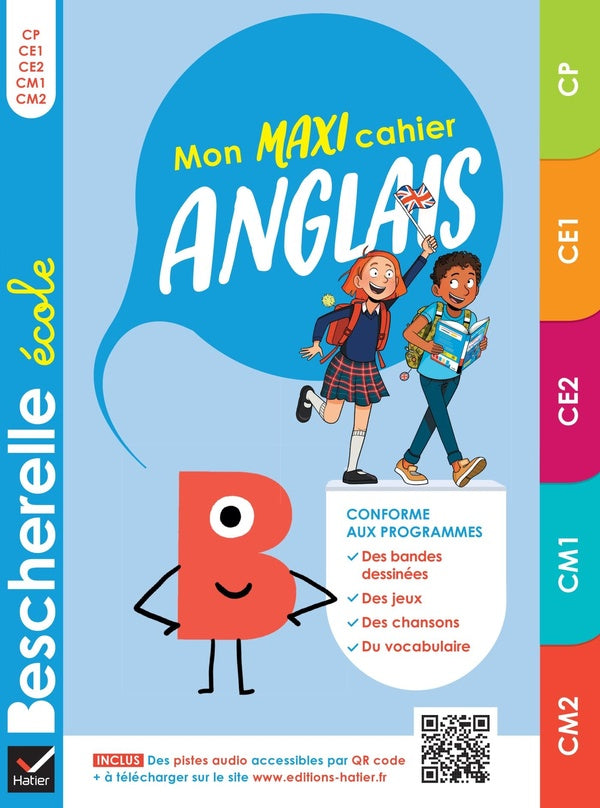 Bescherelle : bescherelle école : mon maxi cahier d'anglais ; CP, CE1, CE2, CM1, CM2