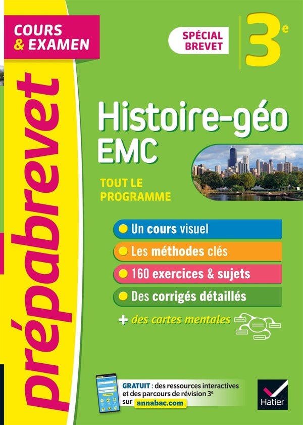 Prépabrevet cours & examen : histoire-géographie EMC ; 3e ; brevet 2022