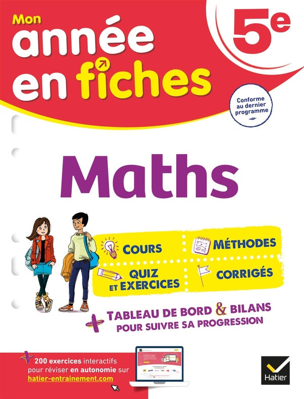 Mon année en fiches : maths ; 5e