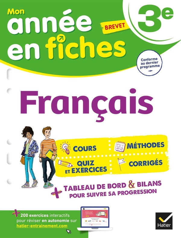 Mon année en fiches : français ; 3e