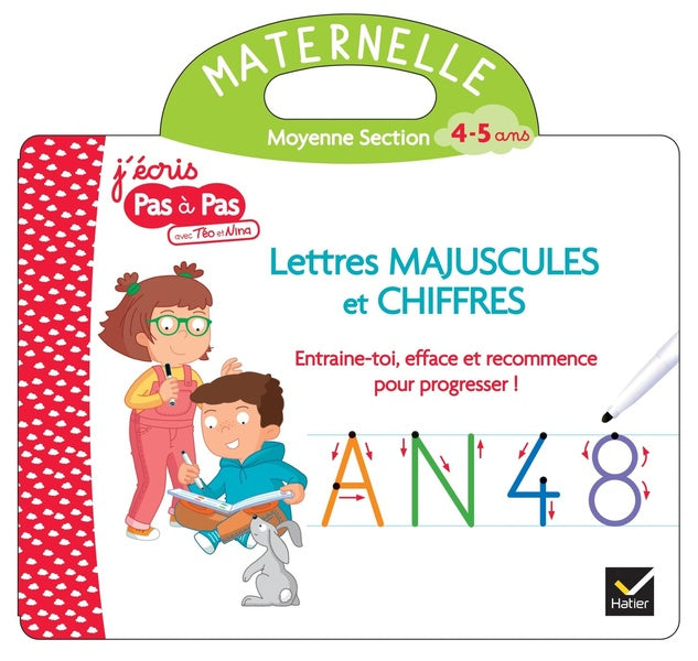 Livre ardoise lettres majuscules et chiffres ; MS