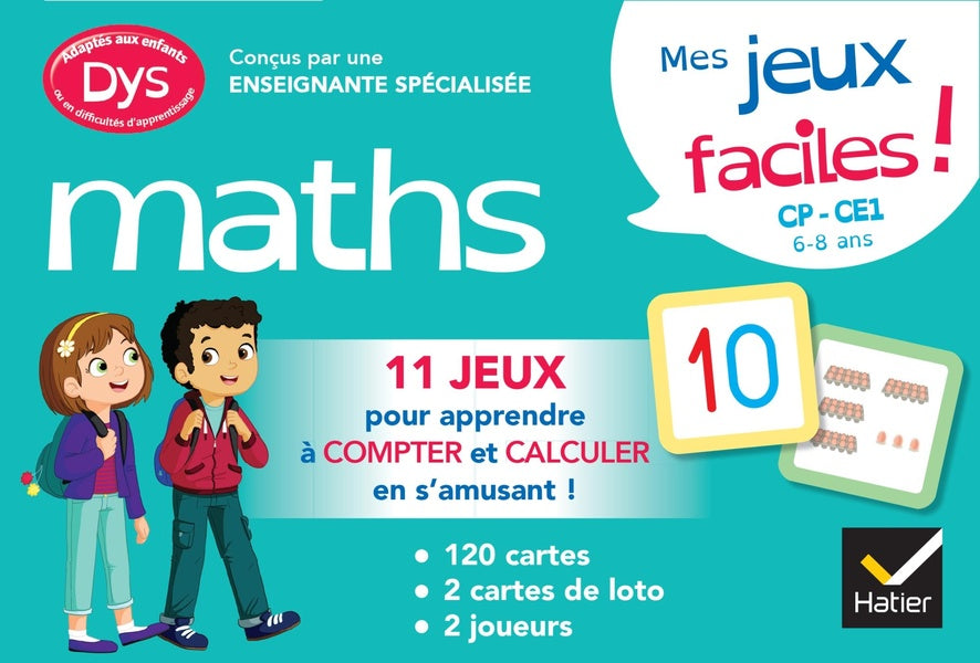 Mes jeux de maths facile ! CP, CE1 ; dys