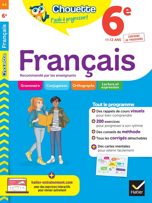 Chouette entraînement Tome 44 : français ; 6e