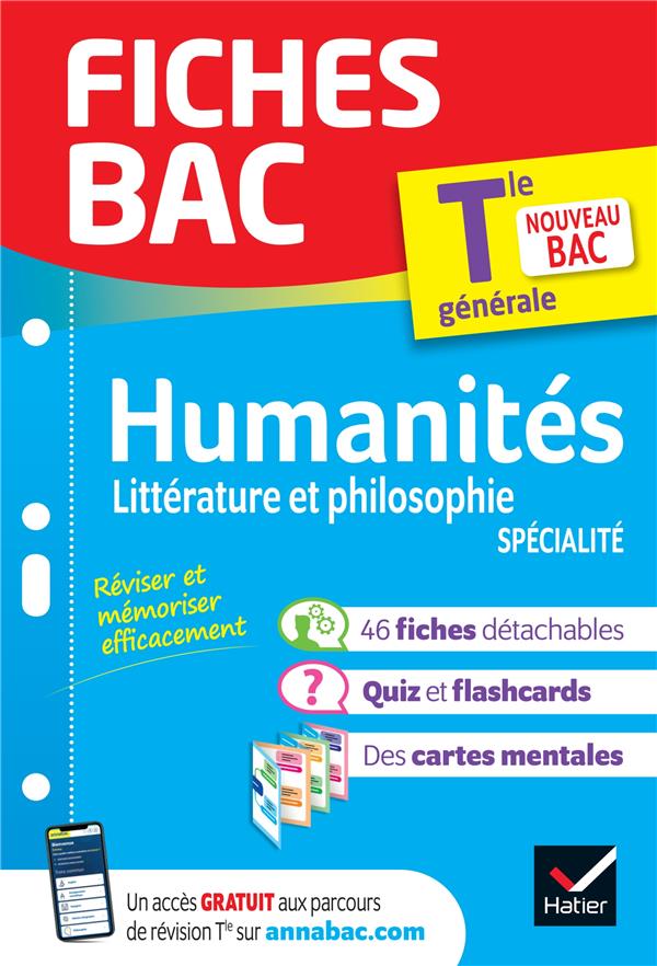 Fiches bac : spécialité humanités, littérature et philosophie ; terminale (édition 2023)