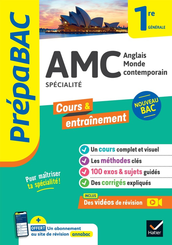 Prépabac cours & entraînement : AMC : anglais monde contemporain, spécialité ; 1re générale