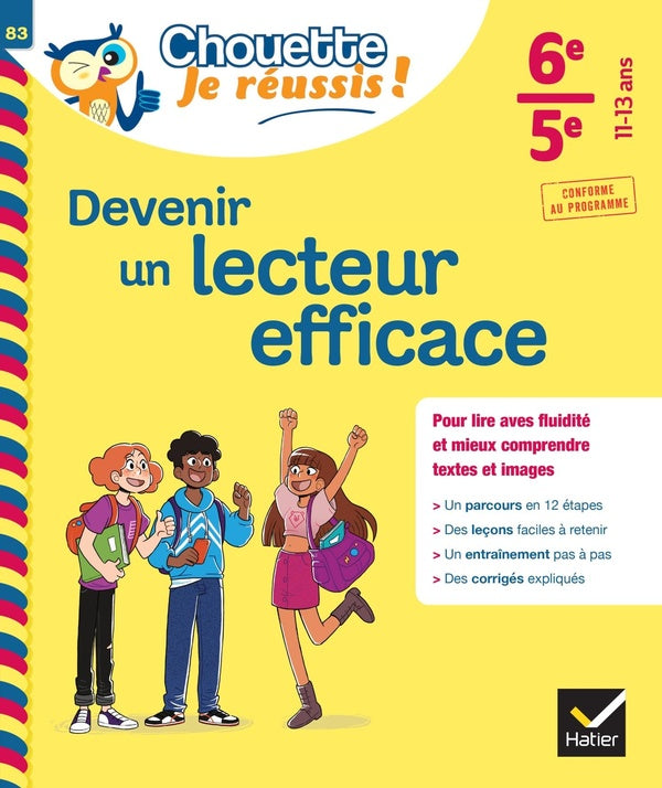 Devenir un lecteur efficace ; 6e, 5e ; cahier de soutien en français