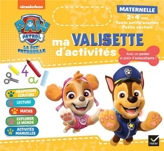 Ma valisette d'activités maternelle : La Pat'patrouille ; TPS et PS