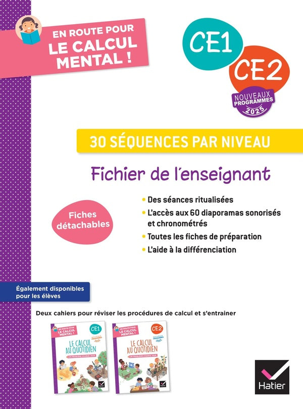 En route pour le calcul mental ! : CE1, CE2 ; Fichier de l'enseignant