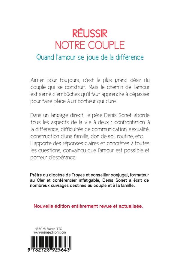 Réussir notre couple ; quand l'amour se joue de la différence