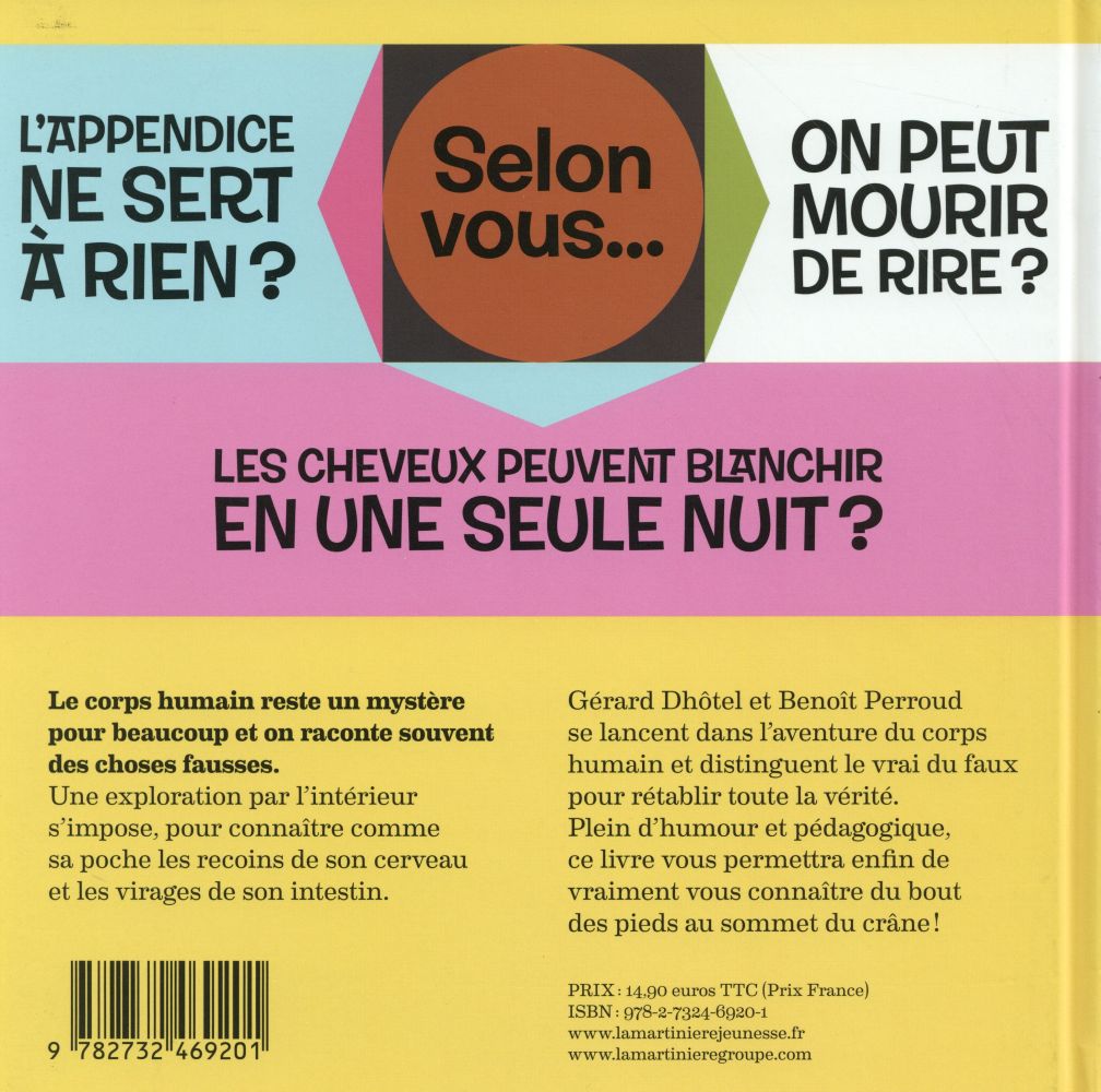 Le livre des vrai faux du corps humain