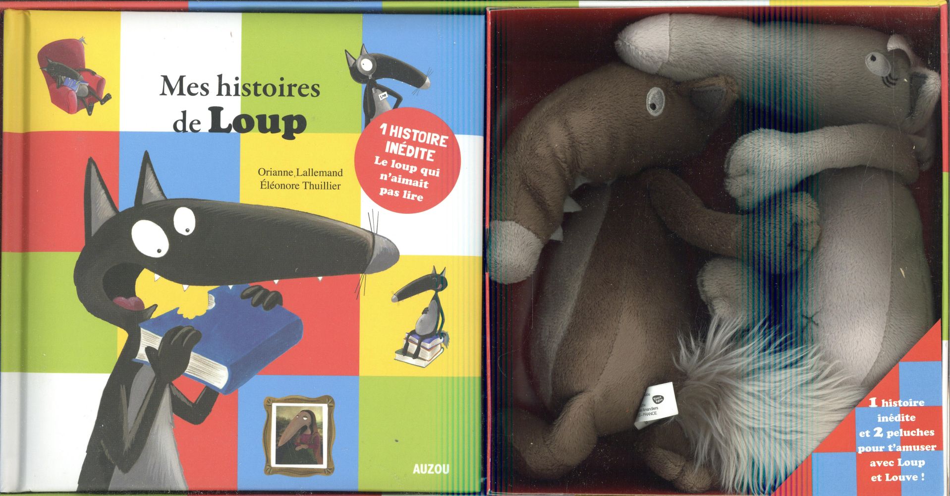 Coffret peluches loup et louve + inédit - flash vidéo