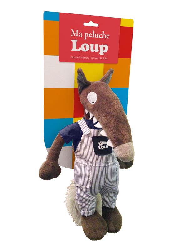 Ma peluche loup habillée ; salopette - flash vidéo
