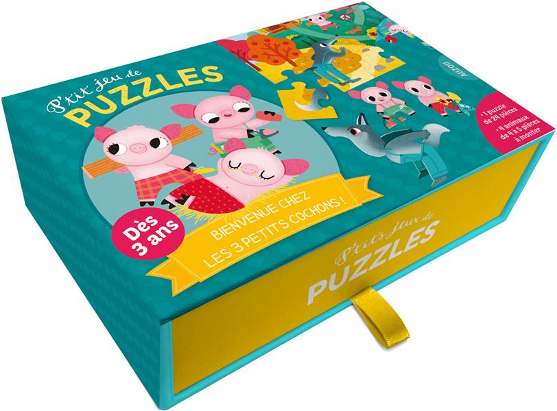 P'tit jeu de puzzles ; bienvenue chez les trois petits cochons - flash vidéo