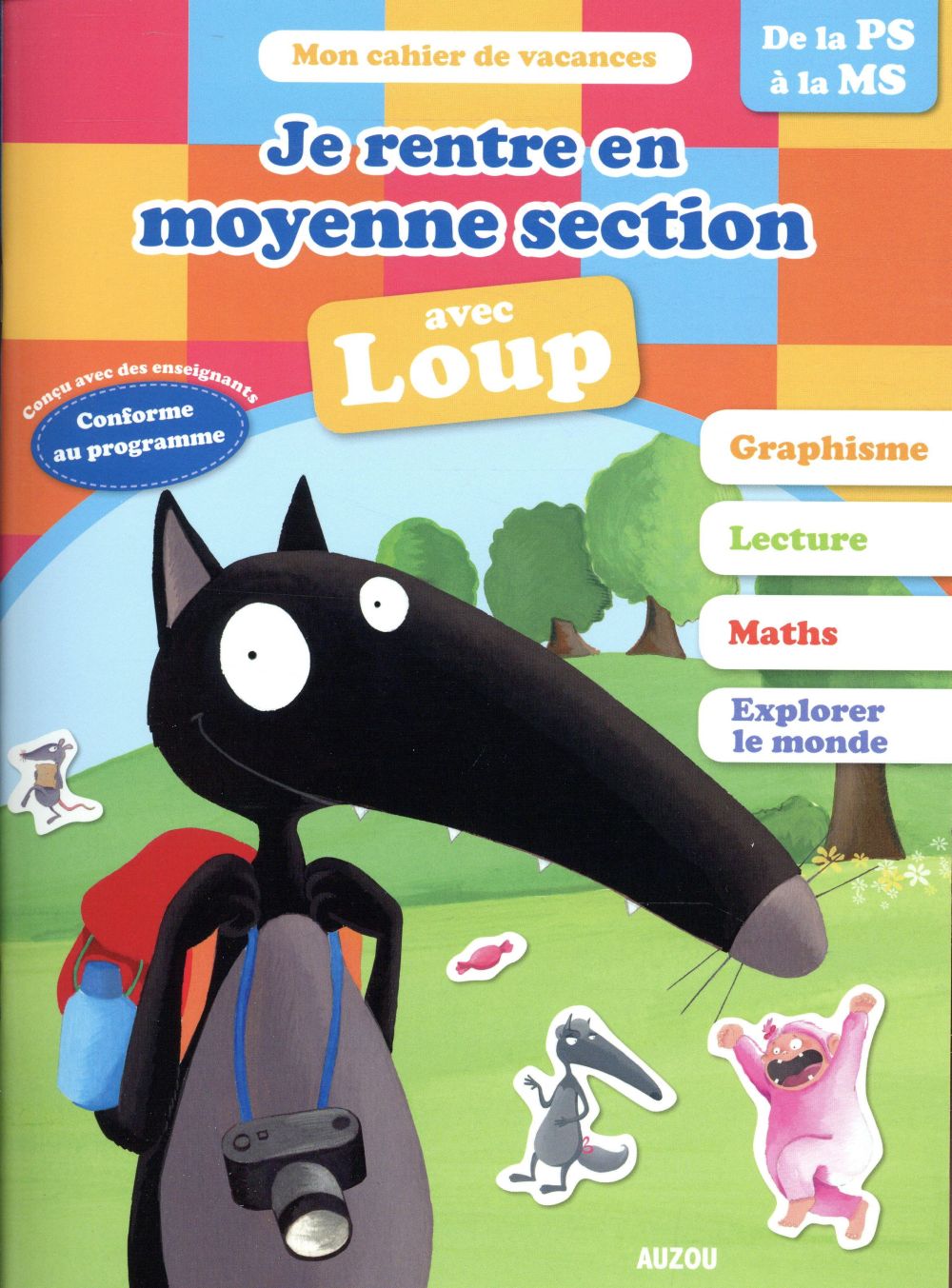 Cahier de vacances : je rentre en moyenne section avec Loup ; de la PS à la MS - flash vidéo