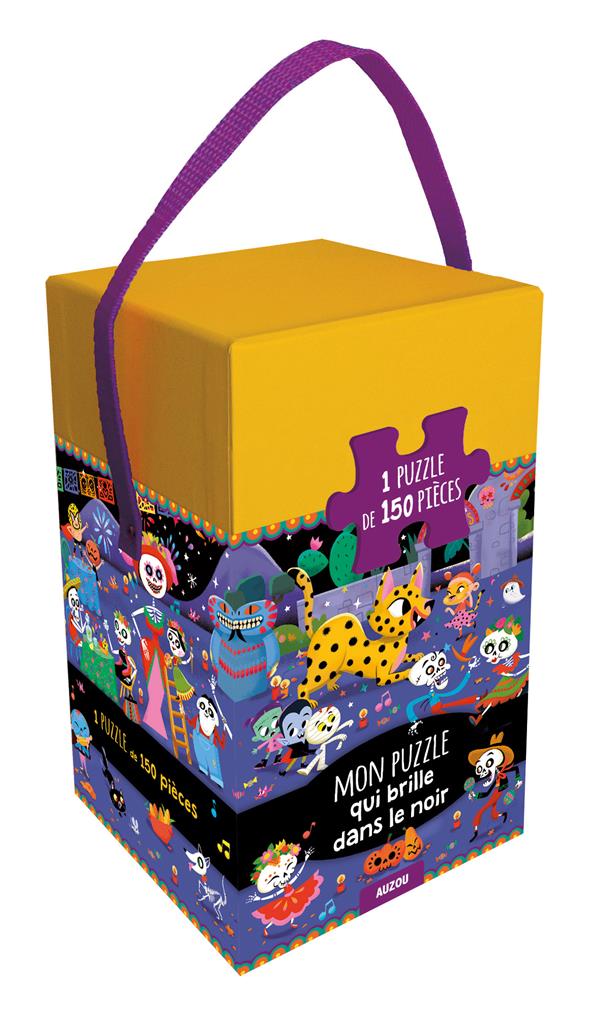 Mon puzzle qui brille dans le noir ; el dia de los muertos - flash vidéo