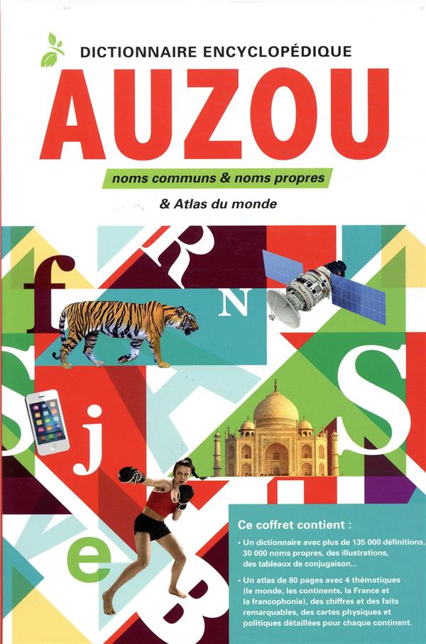 Coffret dictionnaire encyclopédique Auzou et atlas du monde - flash vidéo