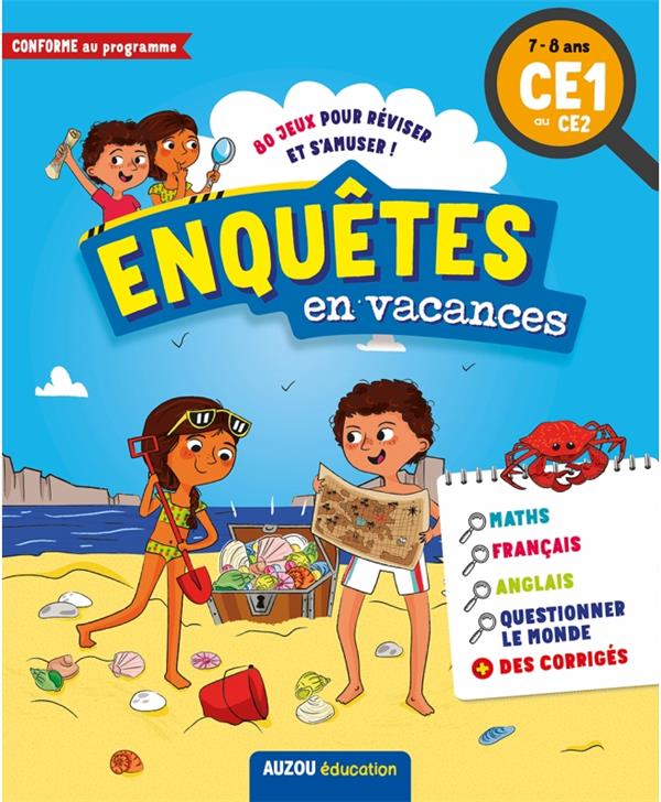 Cahier de vacances : enquêtes en vacances ; CE1 au CE2 - flash vidéo