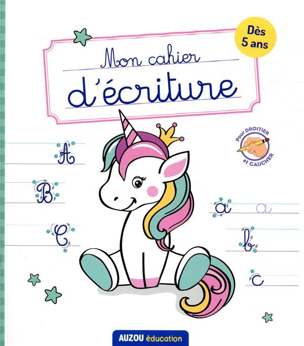 Mon cahier d'écriture ; licornes - flash vidéo