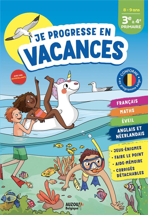 Cahier de vacances : Je progresse en vacances ; De la 3e à la 4e primaire - flash vidéo