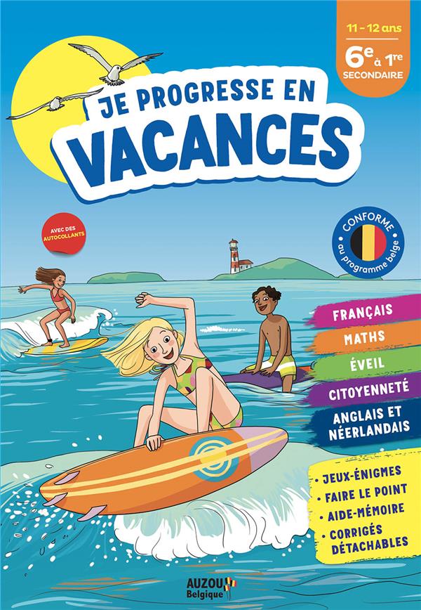 Cahier de vacances : Je progresse en vacances ; De la 6e à la 1re secondaire - flash vidéo