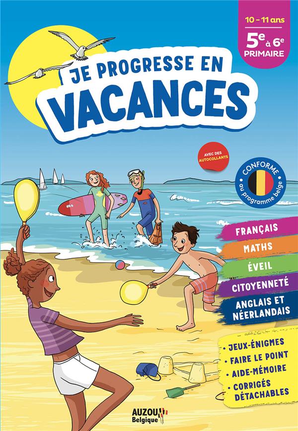 Cahier de vacances : Je progresse en vacances ; De la 5e à la 6e primaire - flash vidéo