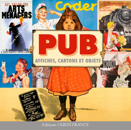 Pub ; affiches, cartons et objets